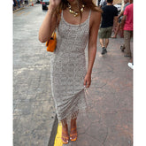 Tassel Halter Knit Dress