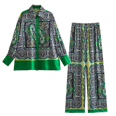 Paisley Printed Shirt and Pants Set