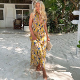 V Neck Printed Dress