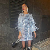Sequin Tassel Party Mini Dress