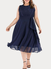 Lace Sleeveless Cocktail Dress