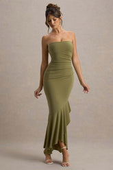 Solid Color Off-Shoulder Evening Dress