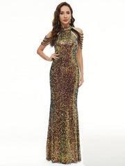 Vacation Sleeveless Embroidered One-Shoulder Dress