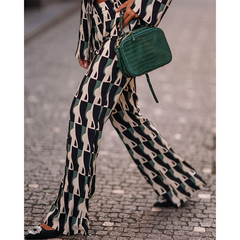 Casual Printed Shirt and Pants Two Piece Set Flaxmaker