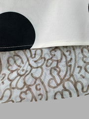 Belted Lace-Up Pockets Polka Dot Split-Joint A-line High Waisted Stand Collar Maxi Dresses