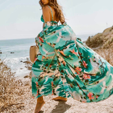 Chiffon Green Beach Sun Protection Cover Up
