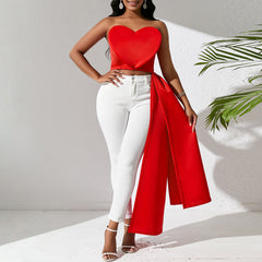 Bandeau Heart Decor Top