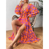 Starfish Printed Cutout One Piece Swimsuit and Cardigan