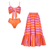 Sling Bow-tie Bkini Swimsuit and Skirt(Shipped on Jan 5th)