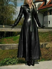 Fashion Belt Faux Leather Slim Fit PU Dress