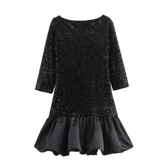 Sequin Backless Party Mini Dress
