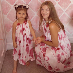 Kid 3D Flower Tie-dye Dress