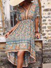 Bohemia High Waisted Loose Floral Dress