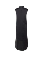 A-line High-low Solid Color Split-Joint Zipper Round-neck Maxi Dresses