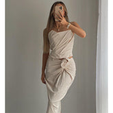 Bandeau 3D Flower Cami and Skirt Set