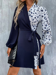 Casual A-Line Patchwork Dress