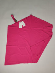 OSHOPLIVE Women Clothing Batwing Sleeves Hollow Printed One-Shoulder Mini Dresses