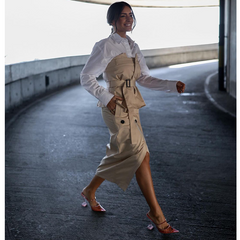 New Spring Waistband Strapless Top Suit