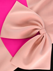 Color Block Bowknot Dress