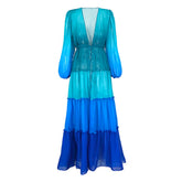 Ombre Printed Maxi Dress Cover Up Flaxmaker