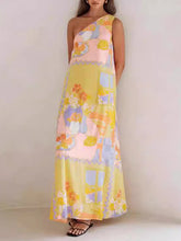 Flower Printed Sleeveless Casual Maxi Dresses