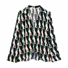 Casual Printed Shirt and Pants Two Piece Set Flaxmaker