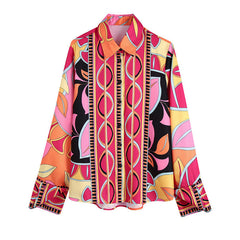 Casual Printed Shirt and Bottom Sets Flaxmaker