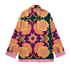 Casual Printed Two Piece Shirt and Pants Sets Flaxmaker