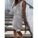 Sexy V Neck Sequin Tassel Party Dress