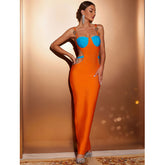 Backless Cutout Split Bandage Dress Flaxmaker