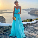 Santorini Blue Maxi Dress