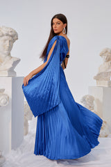 Oblique Shoulder Fold Dress