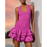Ruffle Cutout Sling Mini Dress