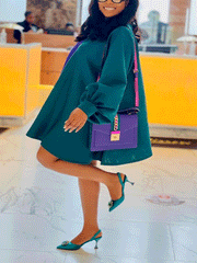 Fashion Color Block Mini Dress