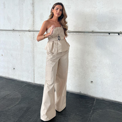 New Spring Waistband Strapless Top Suit