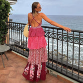 Ruffle Ethnic Maxi Dress