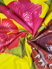 Flower Print Split-Joint A-Line Sleeveless V-Neck Maxi Dresses