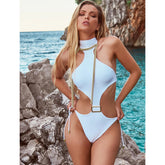 Chain Cutout Sexy One Piece Swimsuit