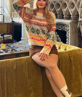Colorful Jacquard Knitted Sweater