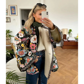 Blossom Printed Ruffle Cotton Coat