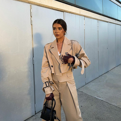New Spring Casual Trench Coat Set
