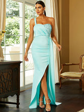 Evening Wrap Backless Patchwork Dress