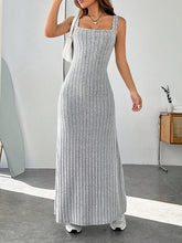 Solid Color A-Line Loose Spaghetti-Neck Maxi Dresses