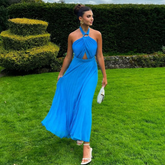 Halter Cutout Backless Dress