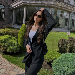 Hooded Solid Color Shirt and Pants Set