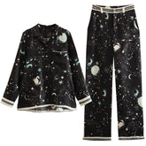 Casual Printed Shirt and Pants Two Piece Set Flaxmaker