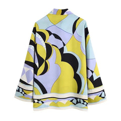 Casual Printed Two Piece Shirt and Pants Sets Flaxmaker