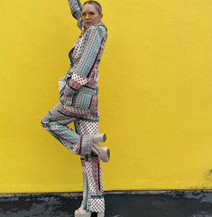 Exotic Style Long-sleeved Shirt and Bottom