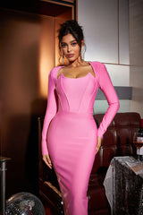 Fashion Bandeau Bandage Midi Dress
