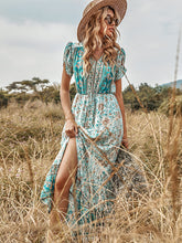 Bohemia A-Line Floral V-Neck Dress